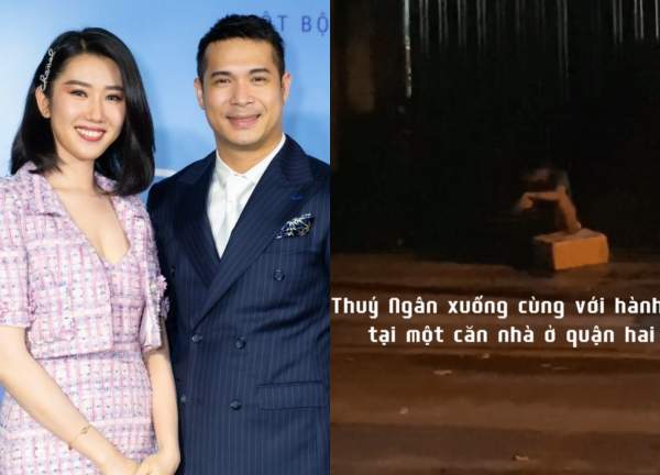 Thuy Ngan was captured alive and sitting helplessly in front of the villa gate, just like the rumor of breaking up with the male singer?