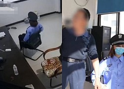 The female employee sat motionless while on night duty, watching the new camera learn about the tricks of the male security guard and the company