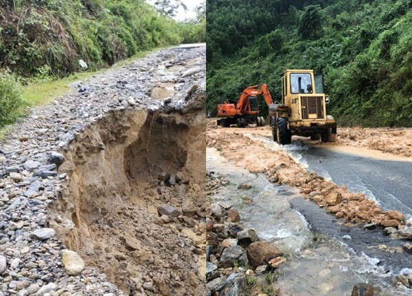 Quảng Nam: Hơn 500 hộ dân ở miền núi bị cô lập vì mưa lớn gây sạt lở đường