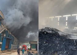 The recyclable waste treatment plant in Nghe An had a big fire, workers panicked and ran for their lives