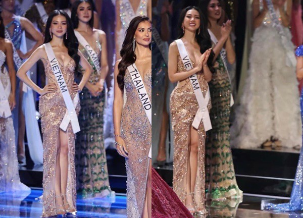Rộ ảnh Bùi Quỳnh Hoa trên sân khấu Miss Universe sau khi trượt Top 20, biểu cảm gây chú ý
