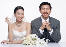 Doan Hai My shows off her ladylike beauty in 6 wedding dresses, gracefully matching Doan Van Hau