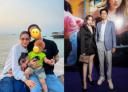 Kha Nhu revealed photos taken with her small family after being caught up in dating rumors with Huynh Phuong