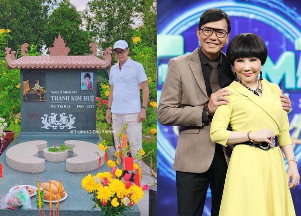 The late artist Thanh Kim Hue achieved his wish after 2 years of leaving, Thanh Dien's husband prepared a grave to be next to his wife