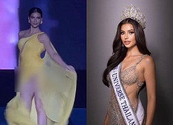 Á hậu 1 Miss Universe - Anntonia Porsild vừa về Thái đã gặp sự cố, ngượng chín mặt lộ 1 thứ khó coi