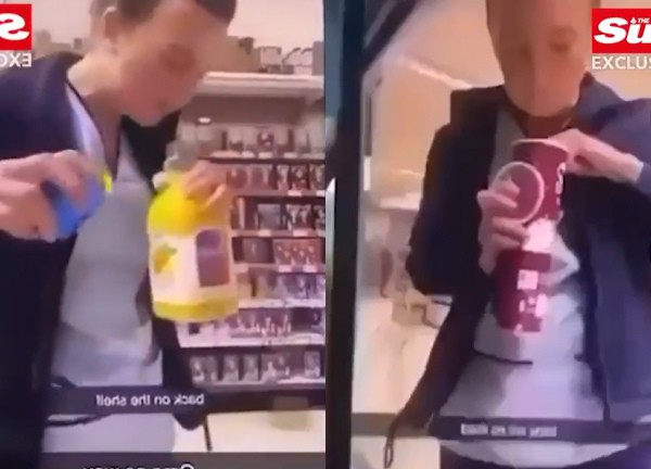 The girl blatantly spit on the food in the supermarket, the result that followed made many people gloat