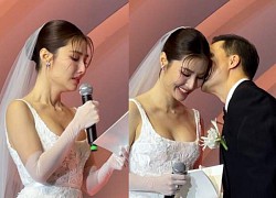 Diem My 9X wedding: The bride cried on stage, her belly was examined because she was rumored to have good news with her husband