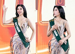 Lan Anh's 1-0-2 expression at Miss Earth, bewildered on stage, shocked to be called into the top 4