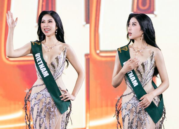 Lan Anh biểu cảm có 1-0-2 ở Miss Earth, ngơ ngác trên sân khấu, sốc khi được gọi vào top 4