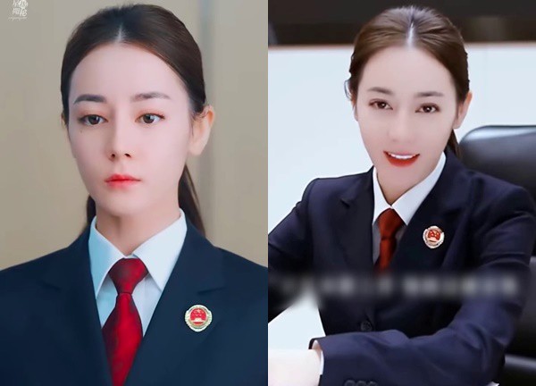 Giữa lúc vướng nghi vấn mang thai, hình ảnh Địch Lệ Nhiệt Ba làm công tố viên được chia sẻ rầm rộ