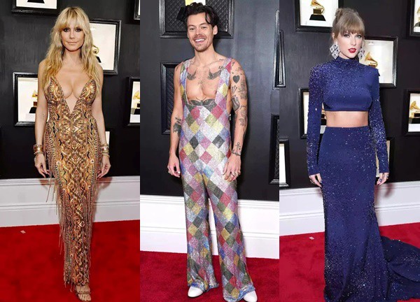 Thảm đỏ Grammy 2023: Taylor Swift khoe cơ bụng át Heidi Klum bốc lửa, ai dè Harry Styles hở bạo và Sam Smith mang cả dàn vũ công "đè bẹp"