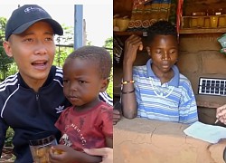 Quang Linh Vlog acts beautifully with African boys as &quot;dose&quot;, revealing something touching before returning to Vietnam?