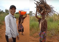 Quang Linh Vlog helps an African old woman in the middle of the road: Warm the hearts of Vietnamese people in foreign lands