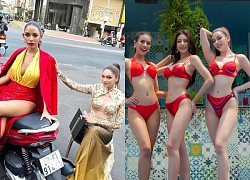 Top 8 Miss Grand gây sốc vì dáng ngồi "giữa đường phố Việt Nam": Có choáng bằng ảnh tại hồ bơi?