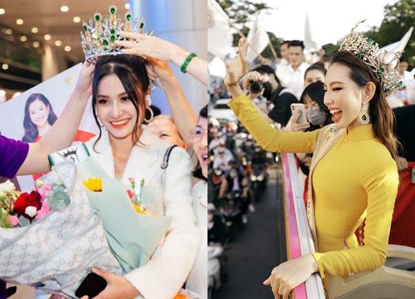 HH Nguyen Thanh Ha - Miss Eco returned home compared to Thuy Tien, talking directly about the &quot;big sentence&quot;?