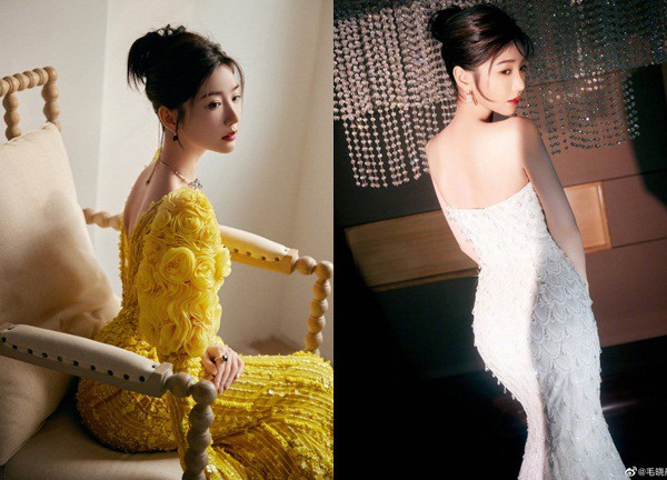 Đu trend lưng cánh bướm, sao hoa ngữ trung thành với kiểu váy hở lưng, trễ vai
