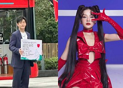 Huynh Xiaoming holding a nametag, escorting Chi Pu to a singing contest in China, the audience booed for fear of losing face