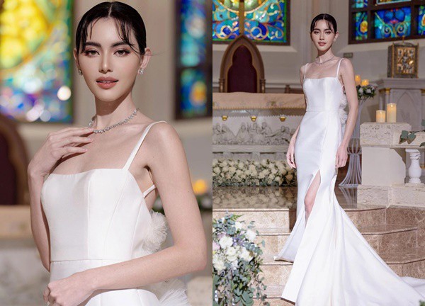 Mai Davika bất ngờ tung ảnh diện váy cưới đẹp như mơ trên lễ đường