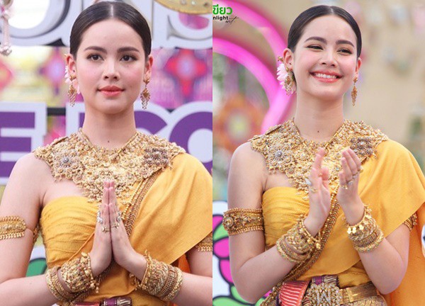 Yaya Urassaya hóa nữ thần Songkran, tiết lộ về nụ hôn vai ngọt ngào của Nadech