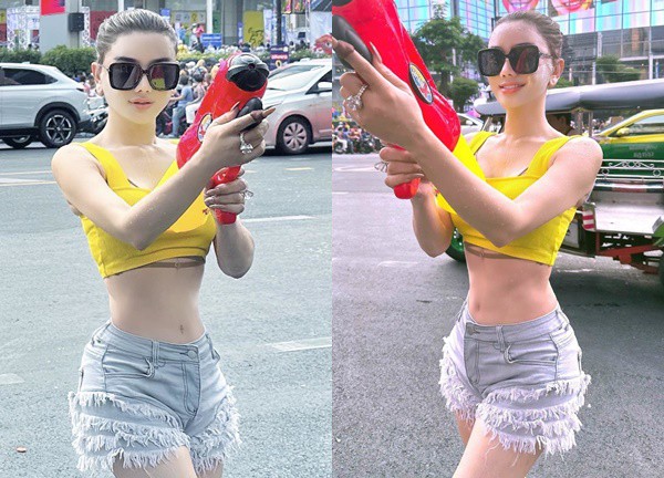 Lâm Khánh Chi thả dáng khoe eo thon ở Thái, U50 body vẫn "căng đét"