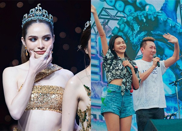 Thí sinh Miss Grand Thái Lan thi nhau làm trò lố để lấy lòng Mr. Nawat, Miss Universe chắc sẽ hả hể?