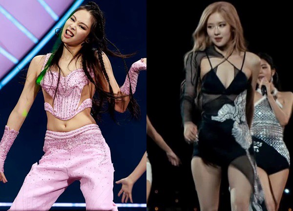 BLACKPINK "đốt cháy" sân khấu Coachella với diện mạo sexy: Jennie mặc áo cắt khoét lấp ló vòng 1, Rosé khoe trọn thân hình nuột nà