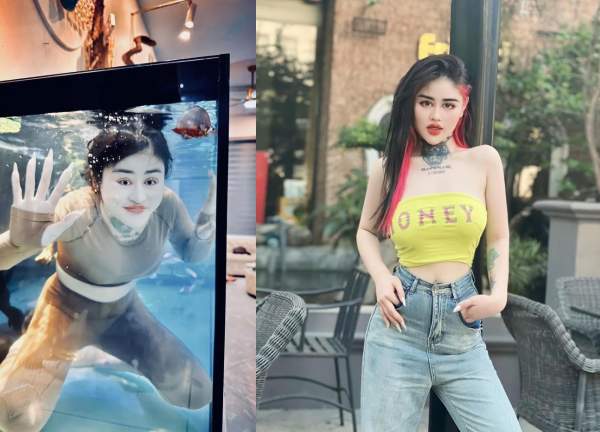 Ngân Baby - hotgirl "làm trò" trong bể cá bất ngờ bị lột trần quá khứ gây chấn động, nhiều anh sốc