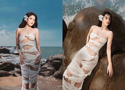 Ngoc Trinh "blushes" to expose her body with a "dissected" skirt, the secret behind causing a shock?