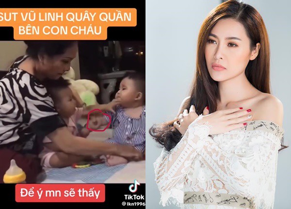 Em gái Vũ Linh có "hành động lạ" khi chơi với cháu ngoại anh trai, Quế Vân phát hiện chi tiết "hiểm"