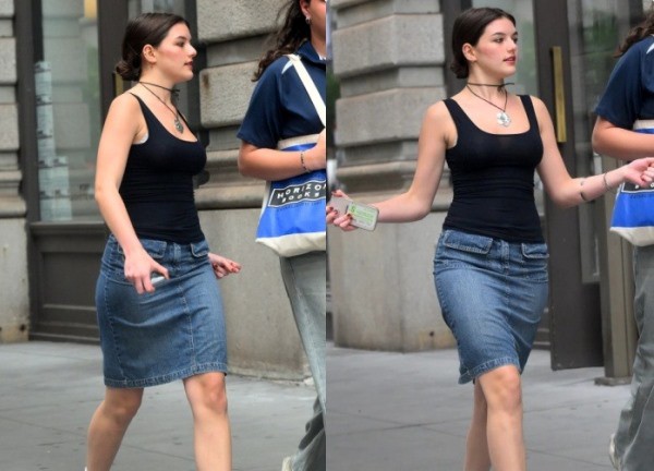 Suri Cruise lớn phổng phao, trang điểm đậm ở tuổi 17