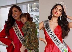 Miss Universe Brazil appeared as a contestant holding a child to compete, having an "unprecedented" achievement?