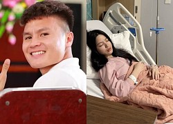 Where was Quang Hai while his girlfriend Chu Thanh Huyen was hospitalized because he wanted to "end his life"?