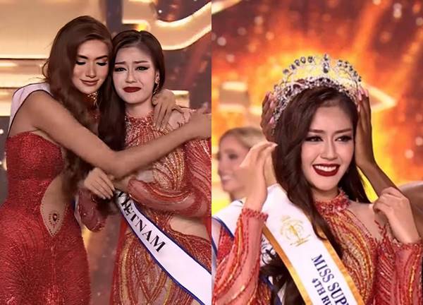 Đặng Thanh Ngân đoạt Á hậu 4 Miss Supranational, bị cựu Hoa hậu Siêu quốc gia liếc háy khi trao giải