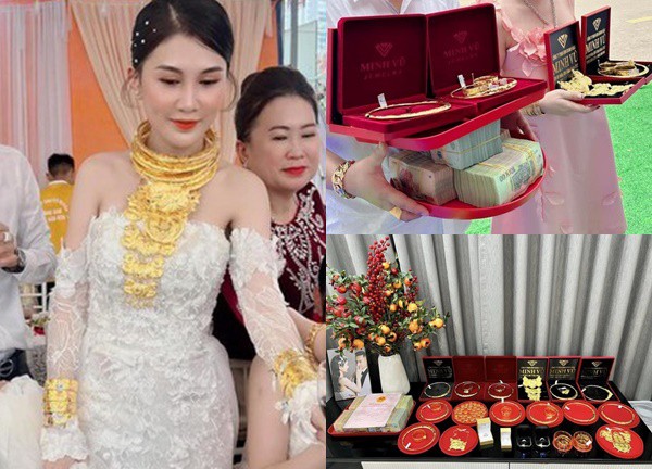 Danh tính cô dâu Quảng Ninh đeo vàng cả ký, "của hồi môn" tiền bó từng cọc xếp cạnh sổ đỏ