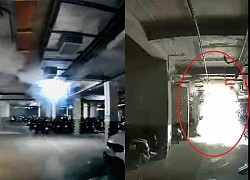 There was a horrifying explosion in the basement of a parking garage in an apartment building in Binh Duong, filled with smoke, and residents fled in panic