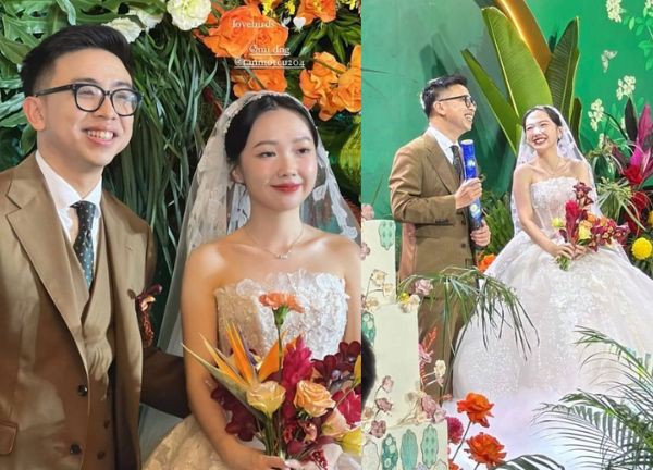 Tan Mo Cu stormed the internet on his wife's wedding day, his wife gave 'strange objects' everyone was bewildered