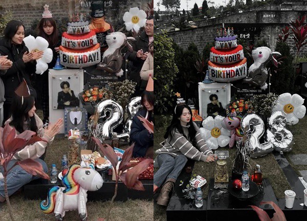 Le Bong went to the cemetery to celebrate his late friend's birthday, shuddering at the strange comments