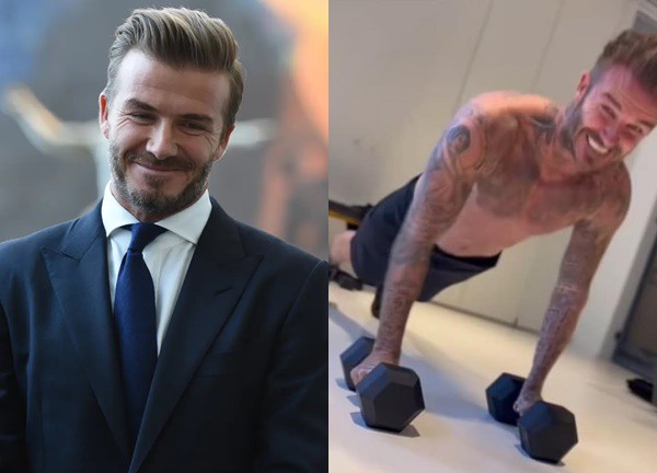 David Beckham "hơn thua" với con trai cả Brooklyn, "độ" body làm CĐM xuýt xoa