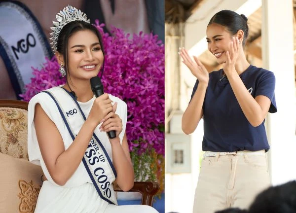 Á hậu Miss Cosmo - Karnuethai Tassabut lập tức làm thiện nguyện ngày về Thái Lan
