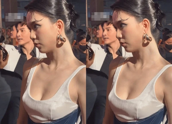 Phản ứng căng của Ngọc Trinh bị hất vai trên thảm đỏ