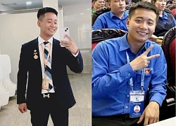 Quang Linh officially attended the meeting with the Fatherland Front, wearing a black vest and a delegate card, causing a stir.