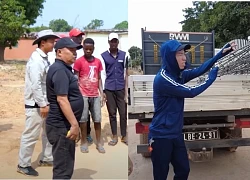 Quang Linh's team broke ground to build a house for the legendary team, worried about construction materials being stolen