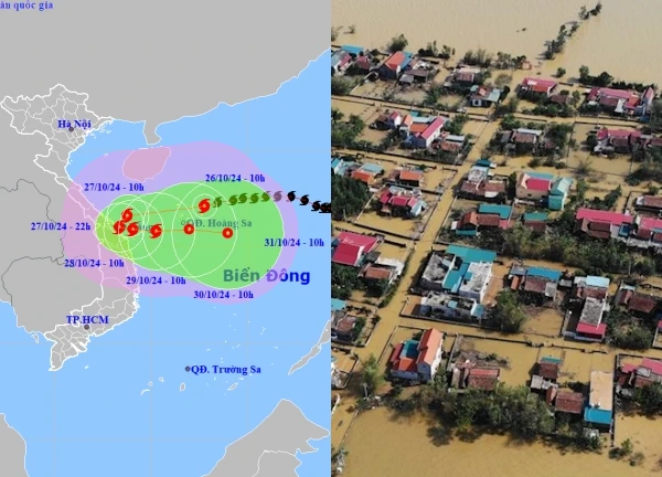 Bão Trami tăng cấp, đường đi lạ thường, miền Trung nguy cơ lụt lịch sử như 2020