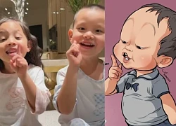 The twins of the Ho Ngoc Ha family caught the trend of "Holding", causing a fever, as lovely as the original