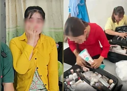 Bị nghi là "chị áo vàng soát người makeup", 1 người phụ nữ khóc cầu xin CĐM