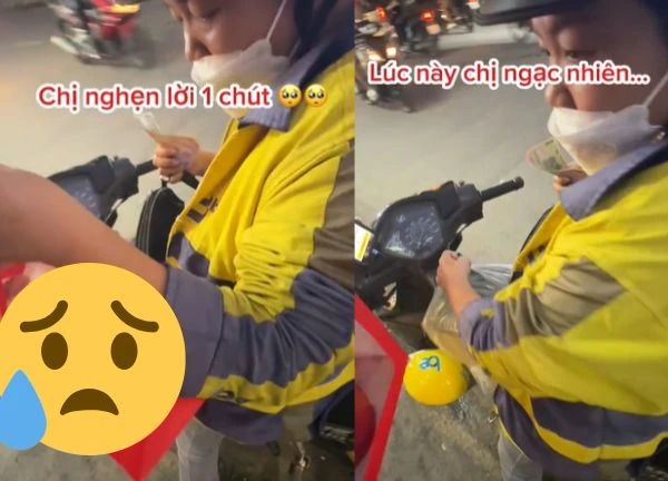 Clip nữ shipper call với con: bị chủ quán dúi 'vật lạ' vào tay, cái kết nghẹn?