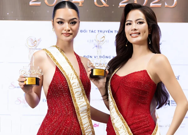 Fightin.g chicken Nguyen Dinh Nhu Van makes a splash at Miss Global, determined to "take home" the crown