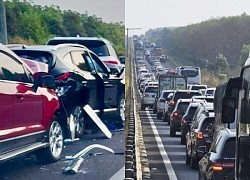 Continuous car collision, Long Thanh - Dau Giay expressway 10km congestion