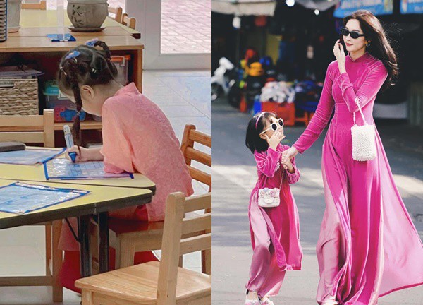Ái nữ nhà Đặng Thu Thảo diện áo dài đi học, cực ra dáng "tiểu thần tiên tỷ tỷ"