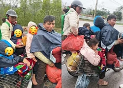 Family of 7 people passed each other on motorbikes, suddenly encountered good things in the cold